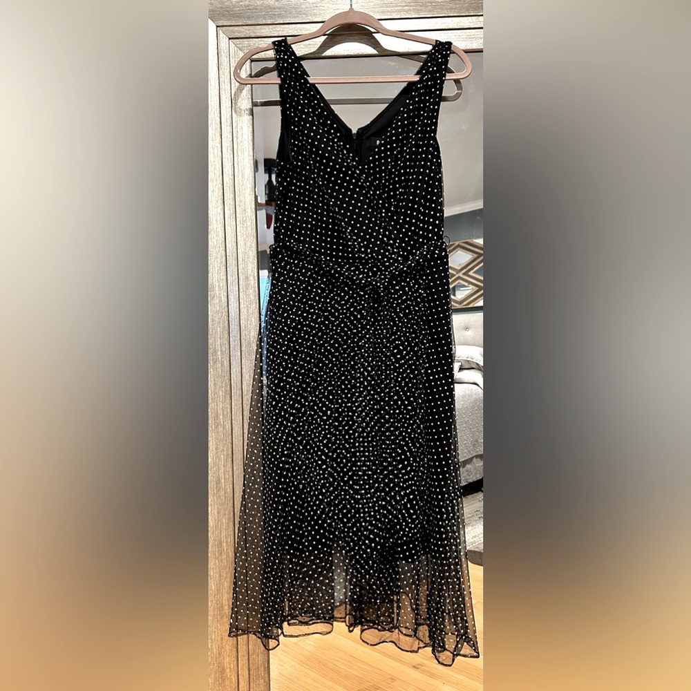 DKNY Black and white Polka Dot sheer dress
Size 10.  Only worn once.